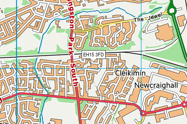 EH15 3FD map - OS VectorMap District (Ordnance Survey)