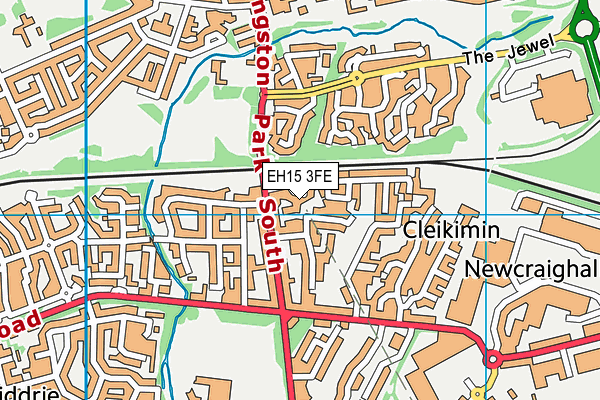 EH15 3FE map - OS VectorMap District (Ordnance Survey)