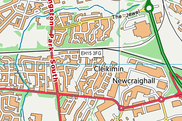 EH15 3FG map - OS VectorMap District (Ordnance Survey)