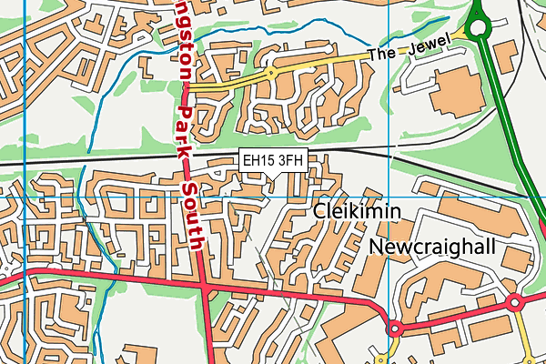 EH15 3FH map - OS VectorMap District (Ordnance Survey)