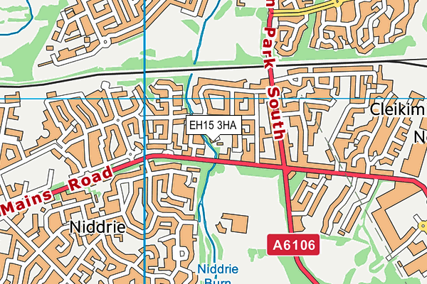 EH15 3HA map - OS VectorMap District (Ordnance Survey)