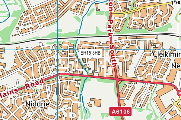 EH15 3HB map - OS VectorMap District (Ordnance Survey)