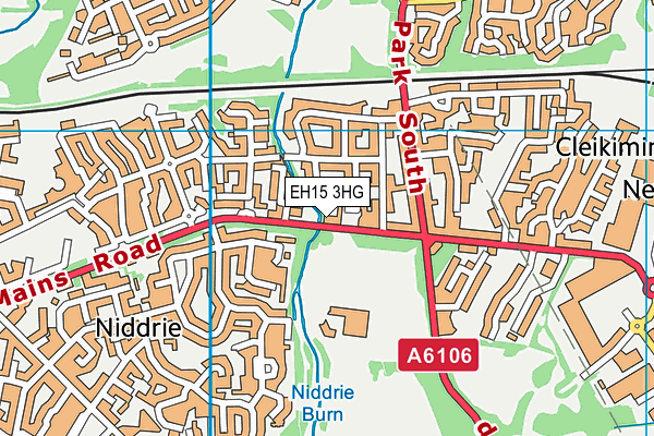 EH15 3HG map - OS VectorMap District (Ordnance Survey)