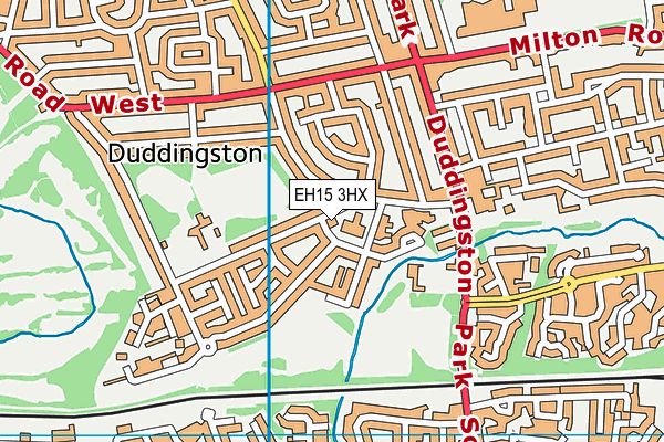 EH15 3HX map - OS VectorMap District (Ordnance Survey)