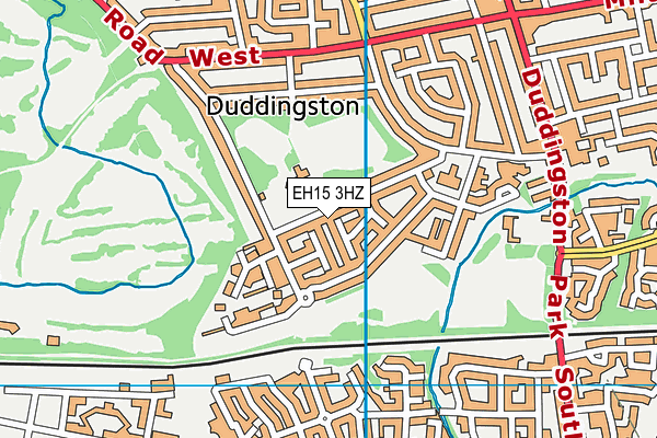 EH15 3HZ map - OS VectorMap District (Ordnance Survey)