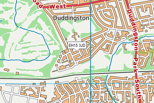 EH15 3JD map - OS VectorMap District (Ordnance Survey)