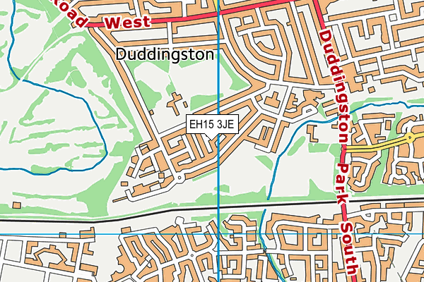 EH15 3JE map - OS VectorMap District (Ordnance Survey)