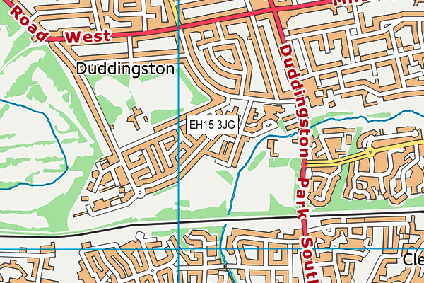 EH15 3JG map - OS VectorMap District (Ordnance Survey)