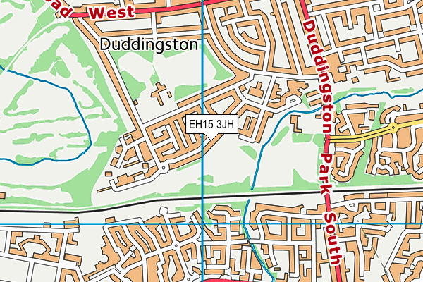 EH15 3JH map - OS VectorMap District (Ordnance Survey)