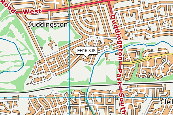 EH15 3JS map - OS VectorMap District (Ordnance Survey)