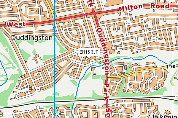 EH15 3JT map - OS VectorMap District (Ordnance Survey)