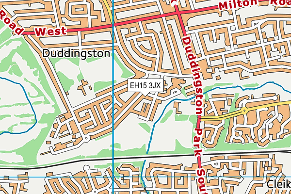 EH15 3JX map - OS VectorMap District (Ordnance Survey)