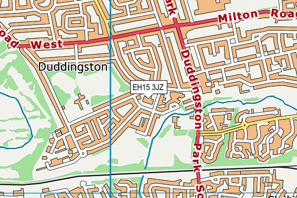 EH15 3JZ map - OS VectorMap District (Ordnance Survey)