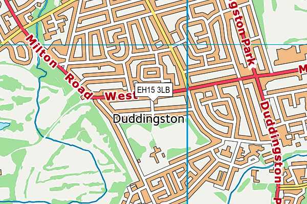 EH15 3LB map - OS VectorMap District (Ordnance Survey)