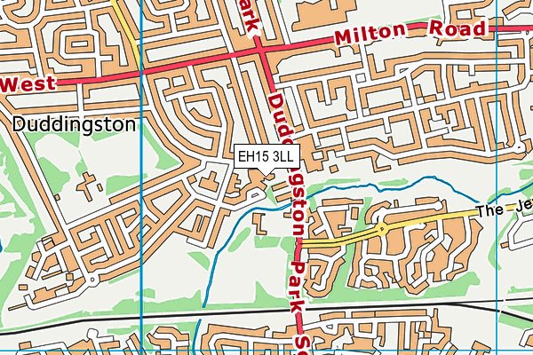 EH15 3LL map - OS VectorMap District (Ordnance Survey)