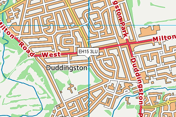 EH15 3LU map - OS VectorMap District (Ordnance Survey)