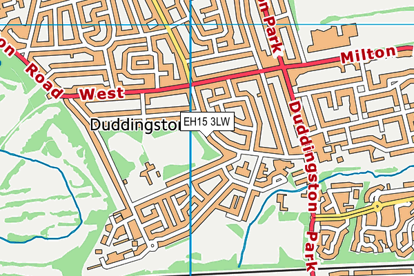 EH15 3LW map - OS VectorMap District (Ordnance Survey)