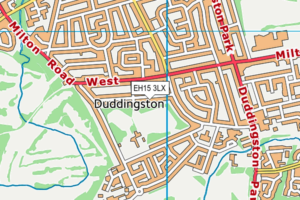 EH15 3LX map - OS VectorMap District (Ordnance Survey)