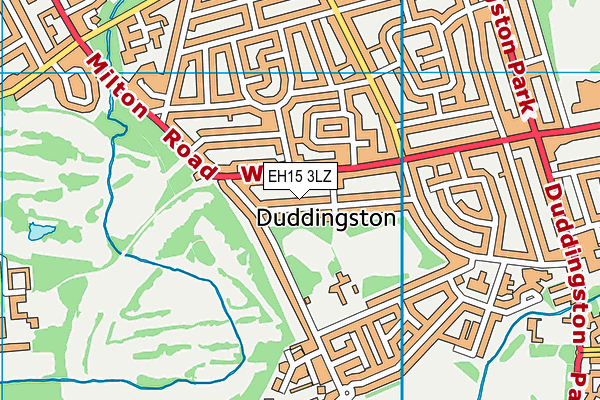 EH15 3LZ map - OS VectorMap District (Ordnance Survey)