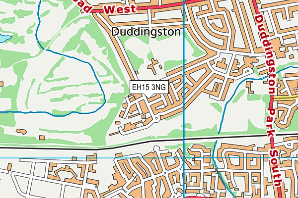 EH15 3NG map - OS VectorMap District (Ordnance Survey)