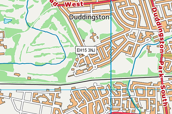 EH15 3NJ map - OS VectorMap District (Ordnance Survey)