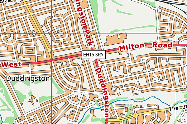 EH15 3PA map - OS VectorMap District (Ordnance Survey)