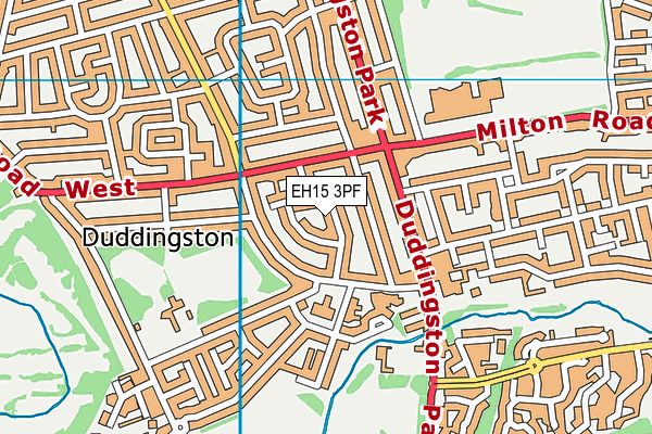 EH15 3PF map - OS VectorMap District (Ordnance Survey)