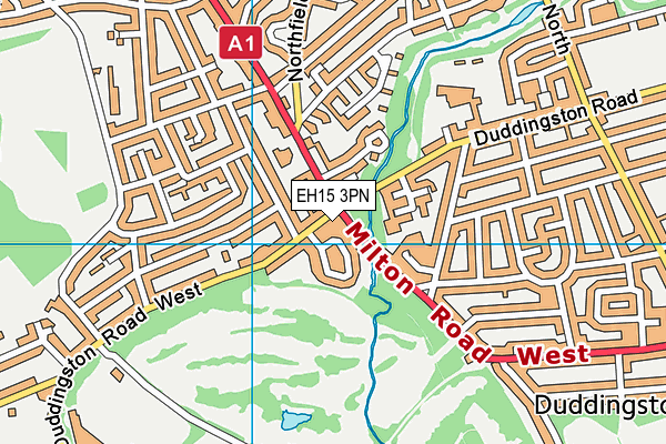 EH15 3PN map - OS VectorMap District (Ordnance Survey)