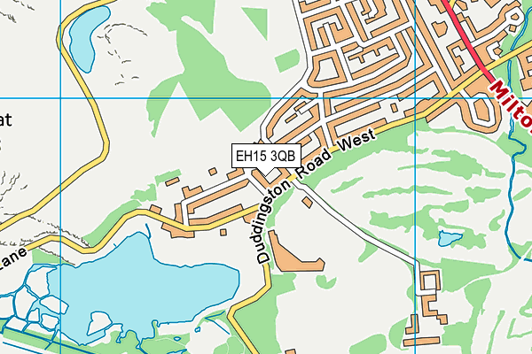 EH15 3QB map - OS VectorMap District (Ordnance Survey)