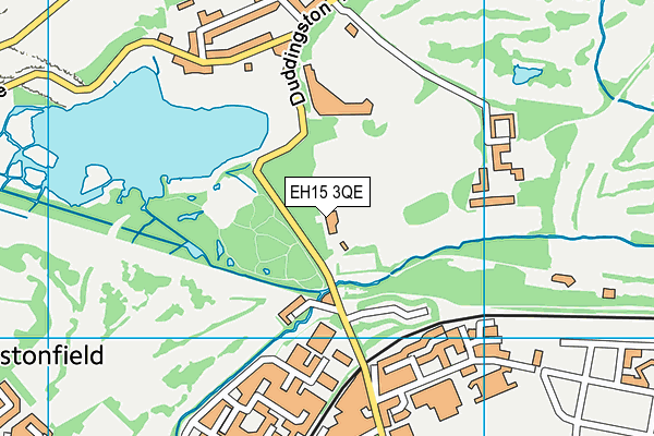 EH15 3QE map - OS VectorMap District (Ordnance Survey)