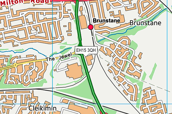 EH15 3QH map - OS VectorMap District (Ordnance Survey)