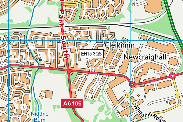 EH15 3QS map - OS VectorMap District (Ordnance Survey)