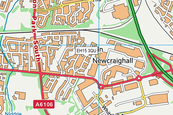 EH15 3QU map - OS VectorMap District (Ordnance Survey)