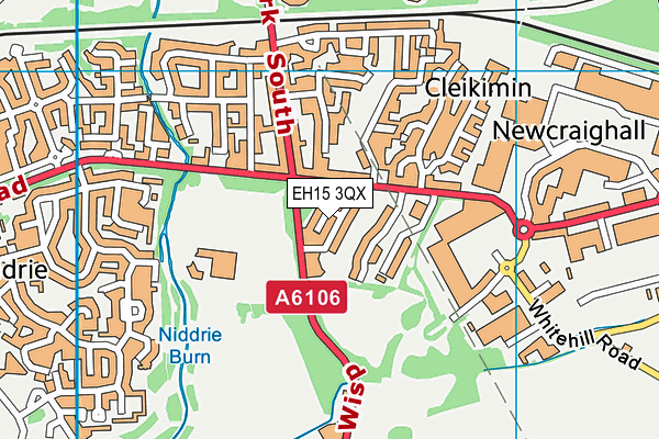 EH15 3QX map - OS VectorMap District (Ordnance Survey)