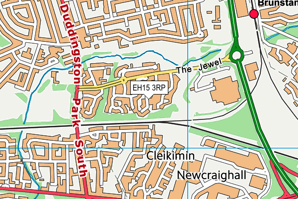 EH15 3RP map - OS VectorMap District (Ordnance Survey)