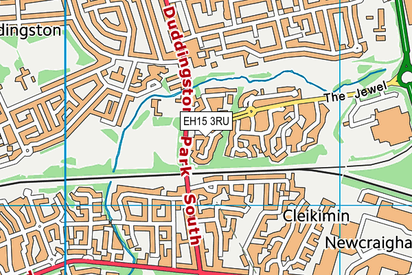 EH15 3RU map - OS VectorMap District (Ordnance Survey)