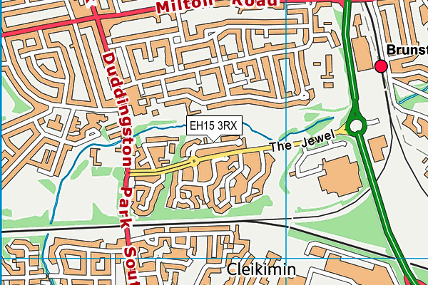 EH15 3RX map - OS VectorMap District (Ordnance Survey)