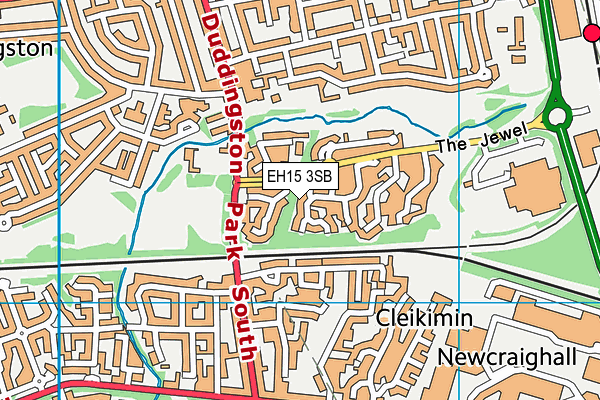 EH15 3SB map - OS VectorMap District (Ordnance Survey)