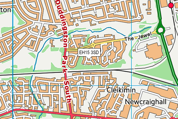 EH15 3SD map - OS VectorMap District (Ordnance Survey)