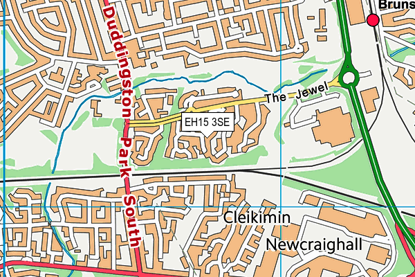 EH15 3SE map - OS VectorMap District (Ordnance Survey)