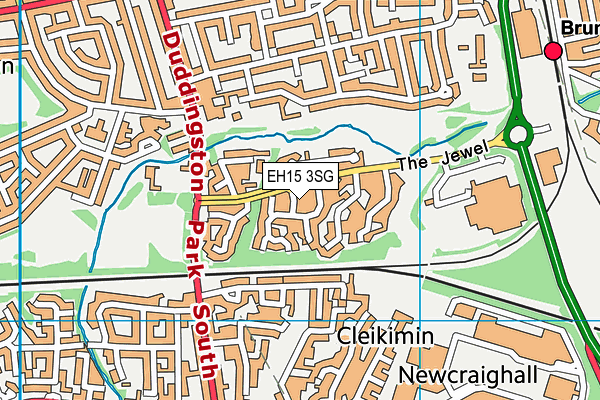 EH15 3SG map - OS VectorMap District (Ordnance Survey)