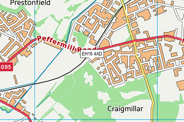 EH16 4AD map - OS VectorMap District (Ordnance Survey)