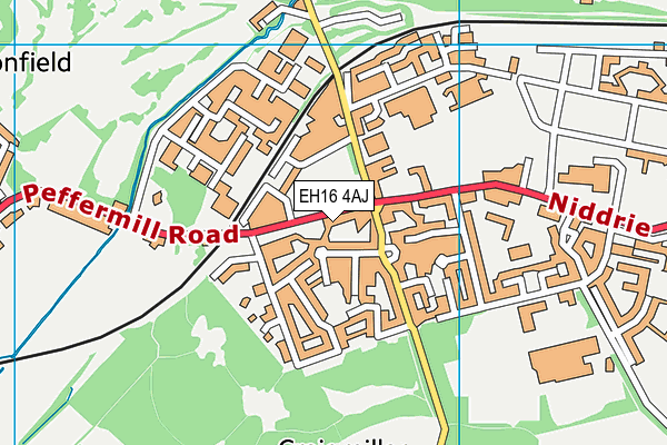 EH16 4AJ map - OS VectorMap District (Ordnance Survey)