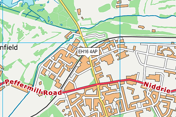 EH16 4AP map - OS VectorMap District (Ordnance Survey)