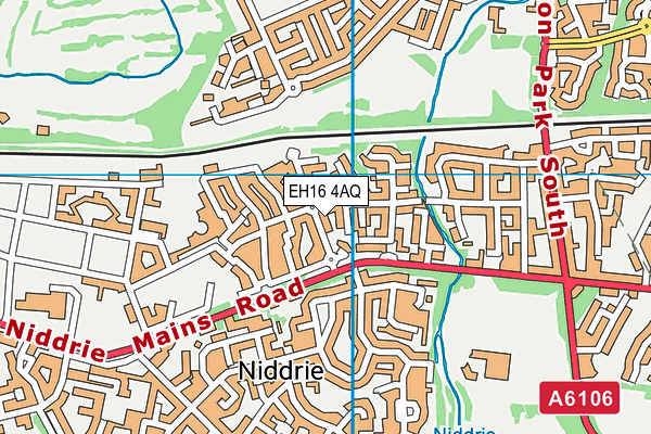EH16 4AQ map - OS VectorMap District (Ordnance Survey)
