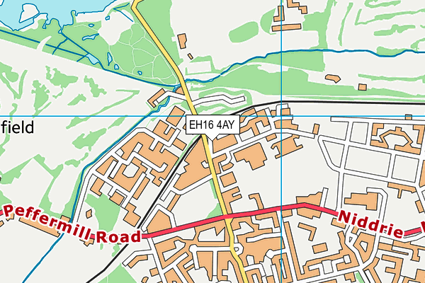 EH16 4AY map - OS VectorMap District (Ordnance Survey)