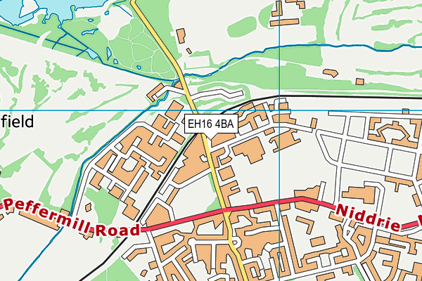 EH16 4BA map - OS VectorMap District (Ordnance Survey)