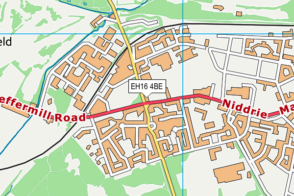 EH16 4BE map - OS VectorMap District (Ordnance Survey)