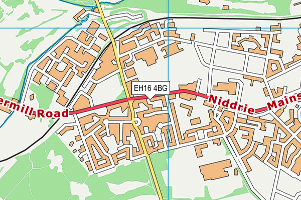 EH16 4BG map - OS VectorMap District (Ordnance Survey)