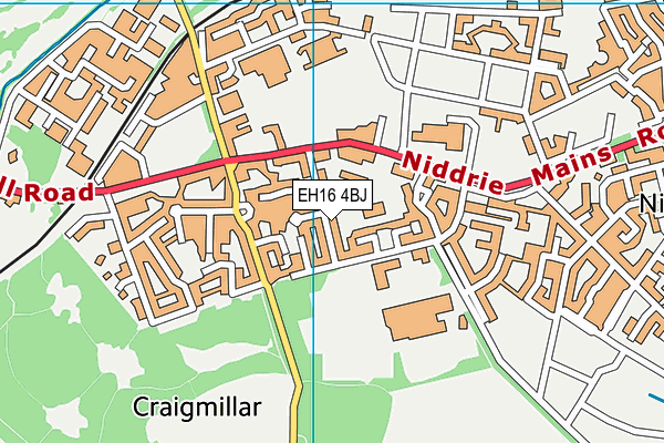 EH16 4BJ map - OS VectorMap District (Ordnance Survey)